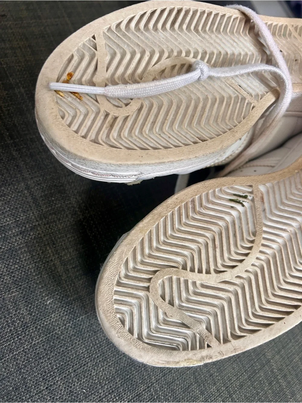 adidas Kids White Classic Shell-Toe Sneakers